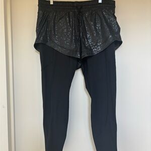Athleta Black Layered Pants